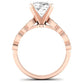 Marigold Diamond Matching Band Only (does Not Include Engagement Ring) For Ring With Cushion Center rosegold