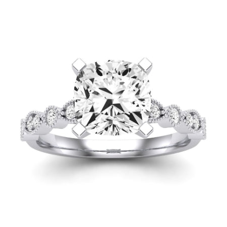 Marigold Diamond Matching Band Only (does Not Include Engagement Ring) For Ring With Cushion Center whitegold