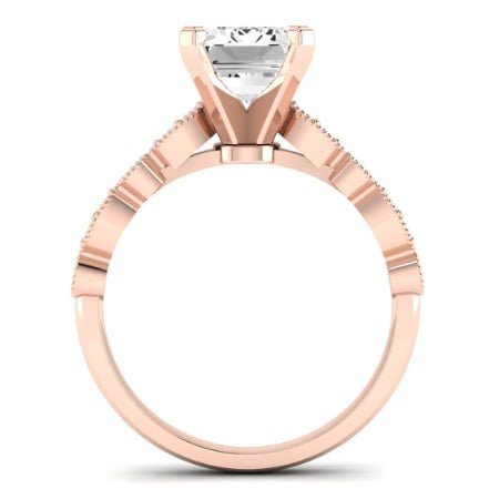 Marigold Diamond Matching Band Only (does Not Include Engagement Ring) For Ring With Emerald Center rosegold