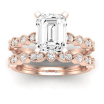 Marigold Diamond Matching Band Only (does Not Include Engagement Ring) For Ring With Emerald Center rosegold