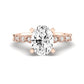 Marigold Diamond Matching Band Only (does Not Include Engagement Ring) For Ring With Oval Center rosegold