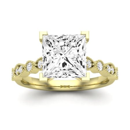 Marigold Diamond Matching Band Only (does Not Include Engagement Ring) For Ring With Princess Center yellowgold