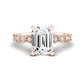 Marigold Emerald Diamond Bridal Set (Lab Grown Igi Cert) rosegold