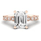 Marigold Emerald Diamond Engagement Ring (Lab Grown Igi Cert) rosegold