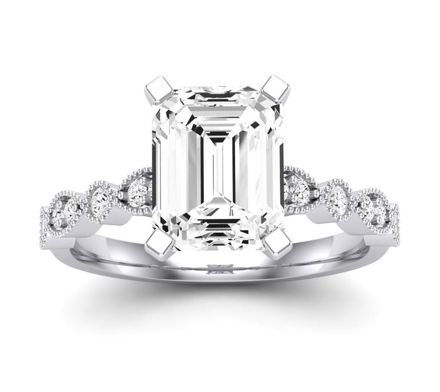 4.00 ct - Marigold - Emerald Lab Diamond Engagement Ring (IGI Certified)