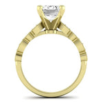 Marigold Emerald Moissanite Bridal Set yellowgold