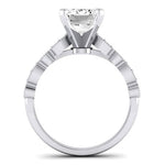 Marigold Emerald Moissanite Bridal Set whitegold