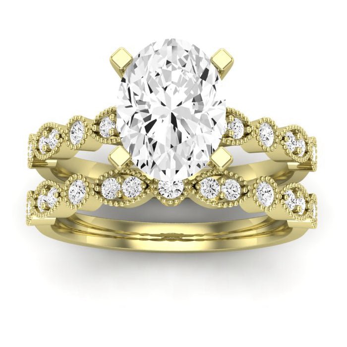 Marigold Oval Diamond Bridal Set (Lab Grown Igi Cert) yellowgold