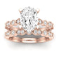 Marigold Oval Moissanite Bridal Set rosegold