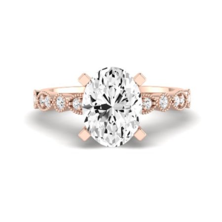 Marigold Oval Moissanite Bridal Set rosegold