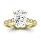 Marigold Oval Moissanite Bridal Set yellowgold