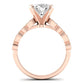 Marigold Oval Moissanite Bridal Set rosegold