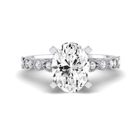 Marigold Oval Moissanite Bridal Set whitegold