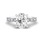 Marigold Oval Moissanite Bridal Set whitegold