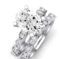 Marigold Oval Moissanite Bridal Set whitegold