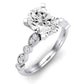 Marigold Oval Moissanite Bridal Set whitegold