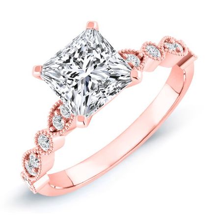 Marigold Princess Moissanite Bridal Set rosegold