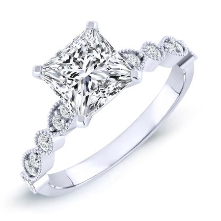 Marigold Princess Moissanite Bridal Set whitegold