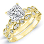 Marigold Princess Moissanite Bridal Set yellowgold
