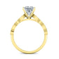 Marigold Princess Moissanite Engagement Ring yellowgold