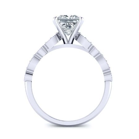 Marigold Princess Moissanite Engagement Ring whitegold