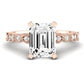 Marigold Emerald Diamond Engagement Ring (Lab Grown Igi Cert) rosegold