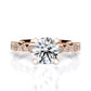 Marigold Round Moissanite Engagement Ring rosegold