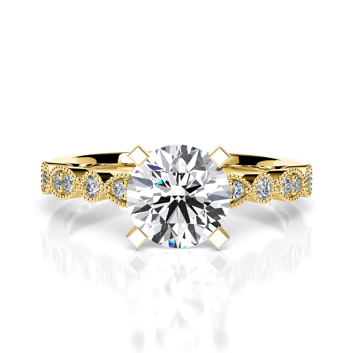 Marigold Round Diamond Engagement Ring (Lab Grown Igi Cert) yellowgold