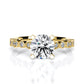 Marigold Round Moissanite Engagement Ring yellowgold