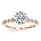 Marigold Round Moissanite Engagement Ring rosegold