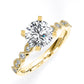 Marigold Round Moissanite Engagement Ring yellowgold