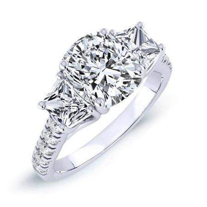 Marjoram Cushion Diamond Engagement Ring (Lab Grown Igi Cert) whitegold