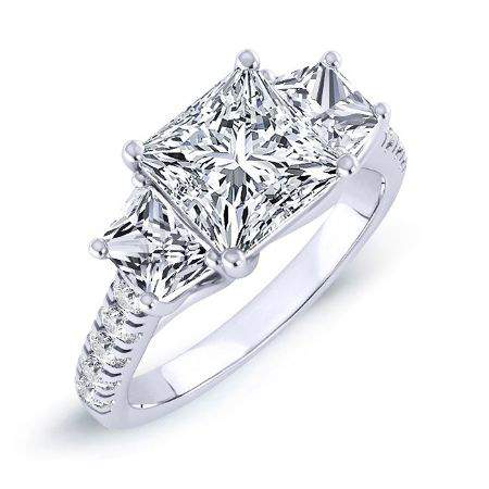 Marjoram Princess Diamond Engagement Ring (Lab Grown Igi Cert) whitegold