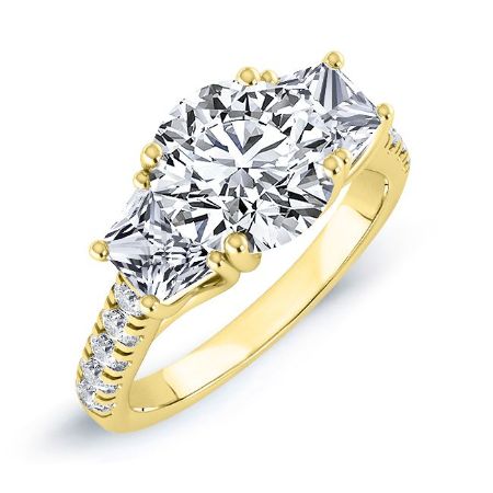 Marjoram Round Diamond Bridal Set (Lab Grown Igi Cert) yellowgold