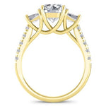 Marjoram Round Moissanite Bridal Set yellowgold