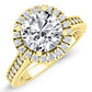 Mawar Diamond Matching Band Only (engagement Ring Not Included) For Ring With Round Center yellowgold