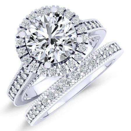 1.00 ct - Mawar - GIA Natural Round Diamond Bridal Set