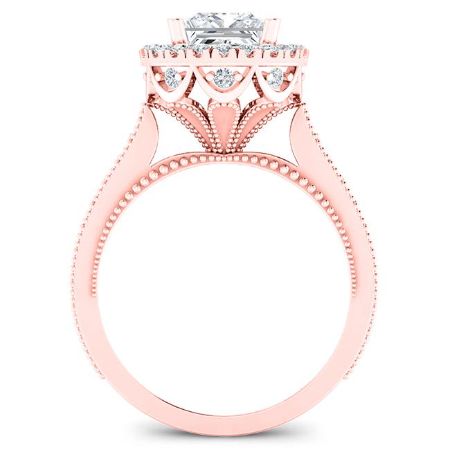 Mawar Princess Diamond Engagement Ring (Lab Grown Igi Cert) rosegold