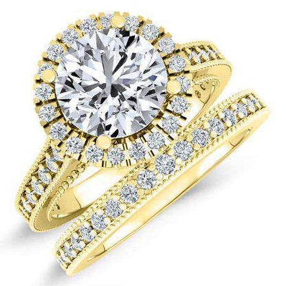 Mawar Round Diamond Bridal Set (Lab Grown Igi Cert) yellowgold