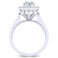 Mawar Round Moissanite Bridal Set whitegold