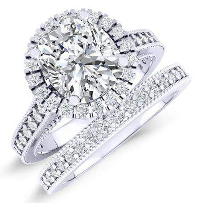 Mawar Cushion Diamond Bridal Set (Lab Grown Igi Cert) whitegold