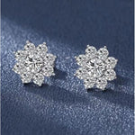 May Round Moissanite Stud Earrings whitegold