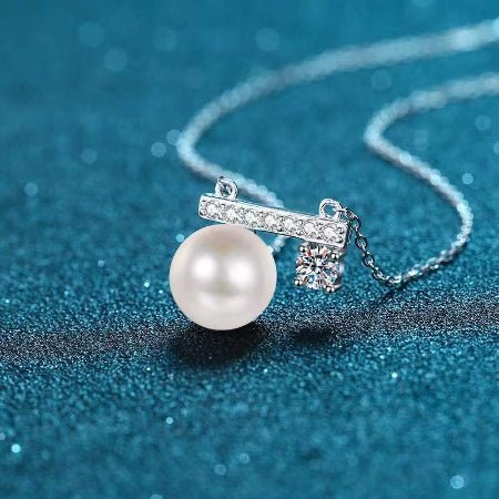 Mazie Diamond & Pearl Necklace whitegold