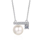 Mazie Diamond & Pearl Necklace whitegold
