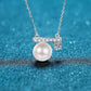 Mazie Diamond & Pearl Necklace whitegold