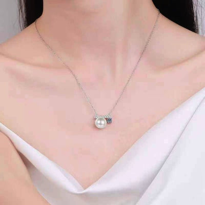 Mazie Moissanite & Pearl Necklace