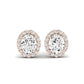 Meadow Emerald Cut Lab Diamond Halo Stud Earrings