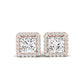 Meadow Oval Cut Lab Diamond Halo Stud Earrings