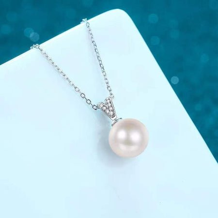 Mela Diamond & Pearl Necklace whitegold