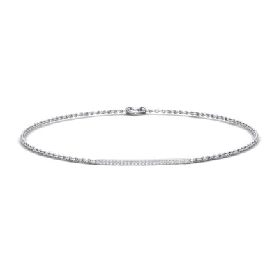 Melanie Bar & Chain Diamond Bracelet (clarity Enhanced) whitegold